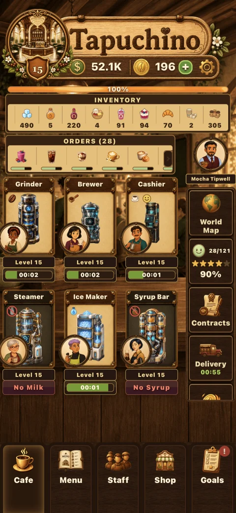Grow a thriving café — Master every station and keep orders flowing