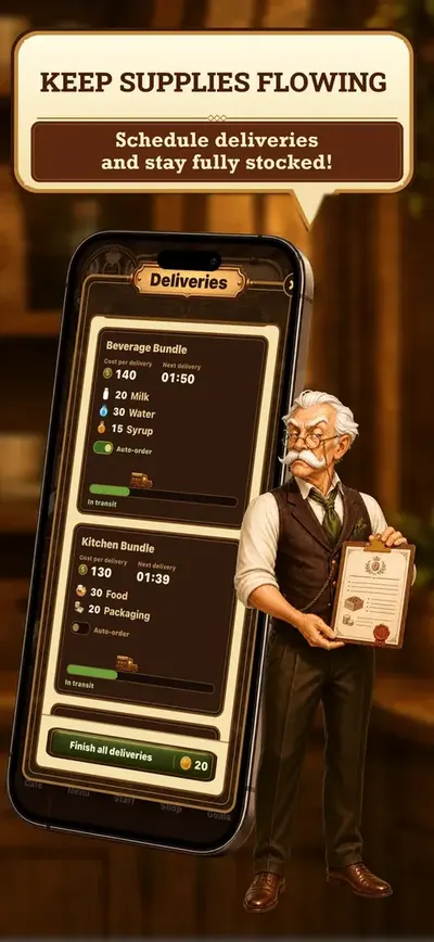 Keep supplies flowing — Schedule deliveries and stay fully stocked