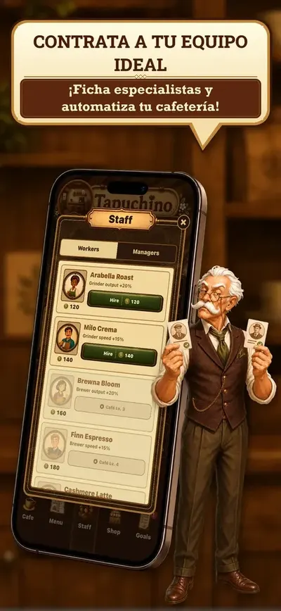 Contrata a tu equipo ideal — ¡Ficha especialistas y automatiza tu cafetería
